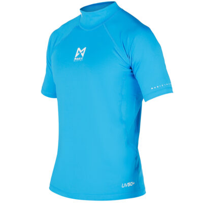 Magic Marine Cube Short Sleeve Rash Vest - Blue