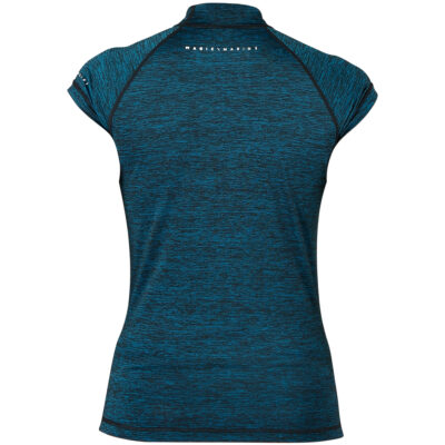 Magic Marine Cube Womens Short Sleve Rash Vest - Blue Melee