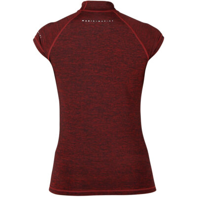 Magic Marine Cube Womens Short Sleve Rash Vest - Red Melee
