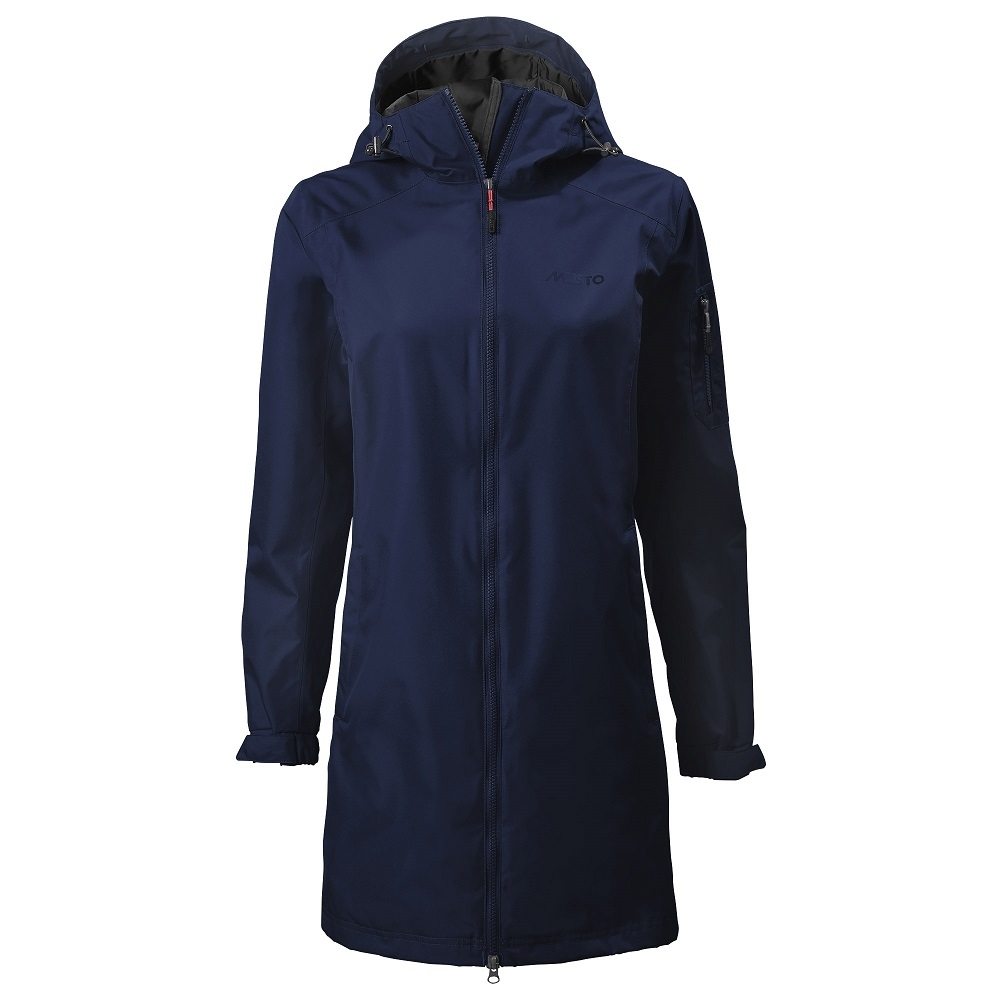 Musto Sardinia Long Rain Jacket For Women - Navy
