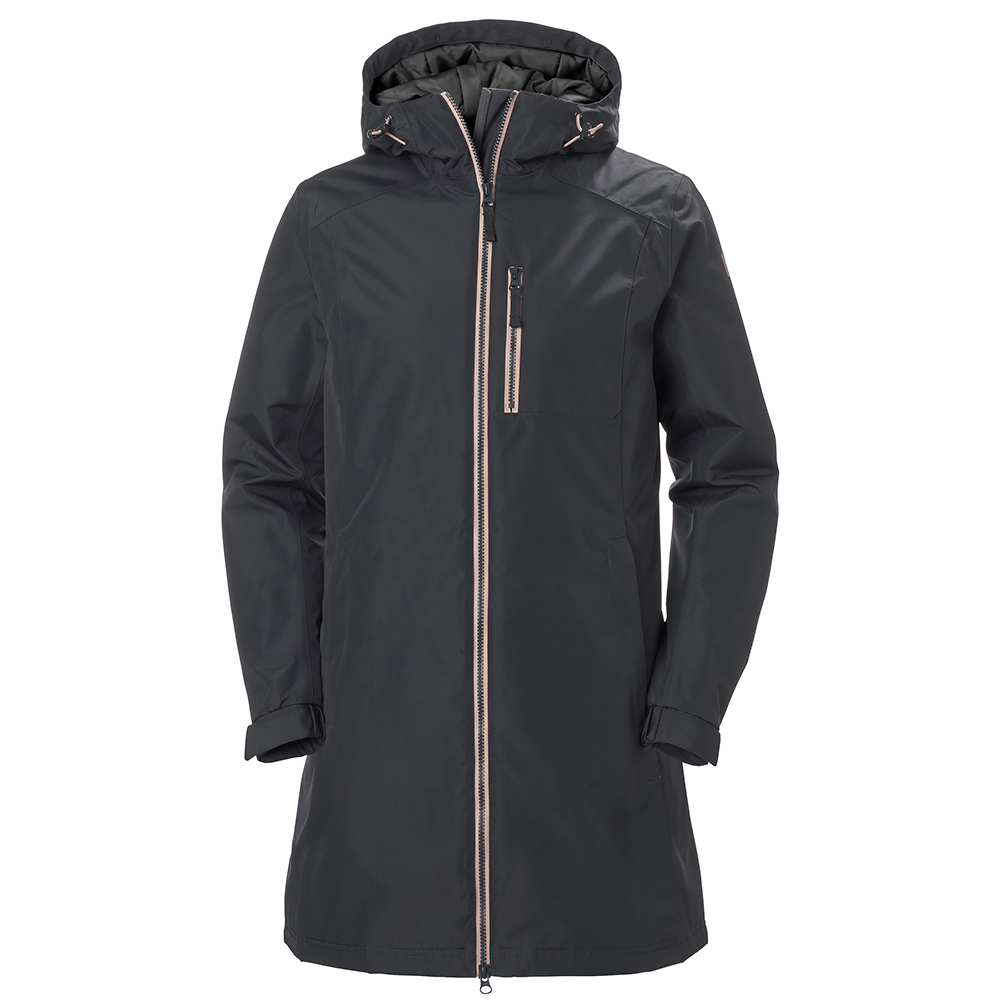 Helly Hansen Long Belfast Winter Jacket For Women - Ebony