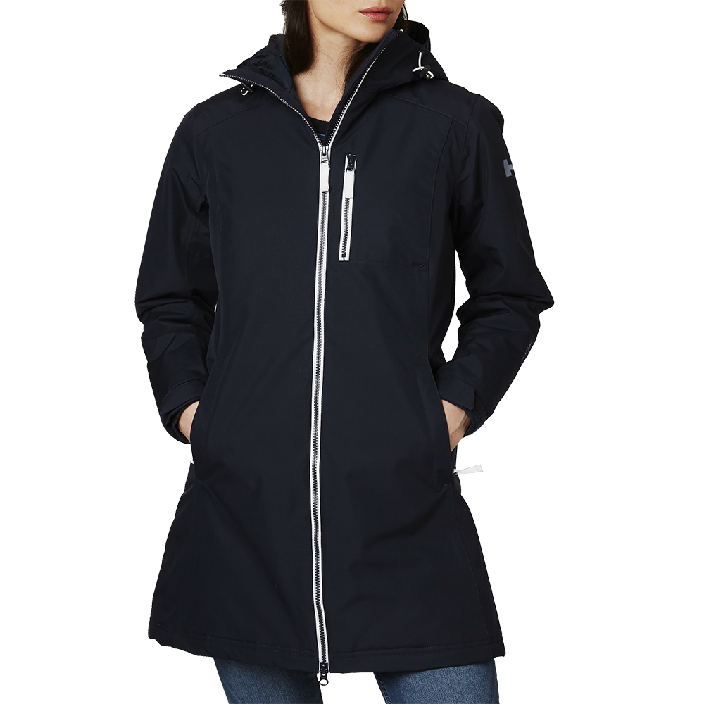 Helly Hansen Long Belfast Winter Jacket For Women - Navy