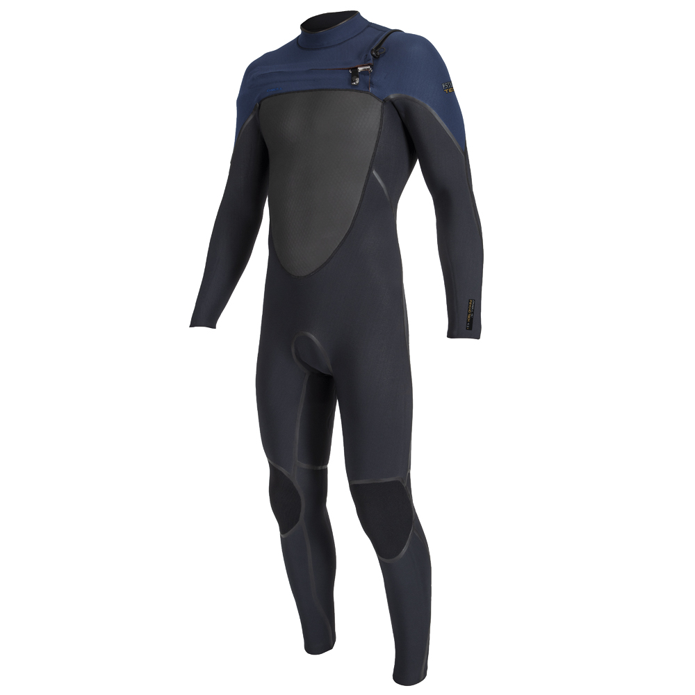 O'Neill Psycho Tech 5/4+ Chest Zip Full Wetsuit - Black / Navy
