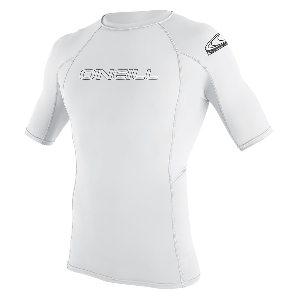 O'Neill Basic Skins Short Sleeve Rash Guard - White