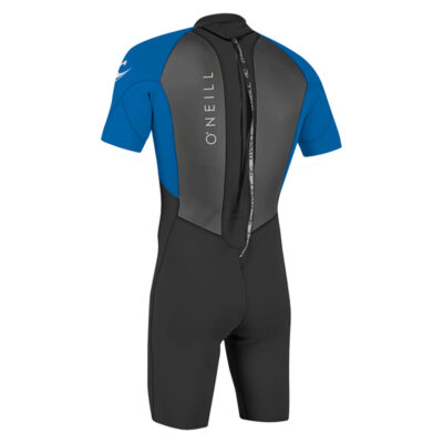 O'Neill Reactor-2 2mm Back Zip Short Sleeve Shorty Wetsuit - Black / Ocean