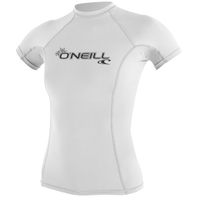 O'Neill Women's Basic Skins Short Sleeve Rash Guard - White