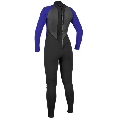 O'Neill Women's Reactor-2 3/2mm Back Zip Full Wetsuit - Black / Colbalt