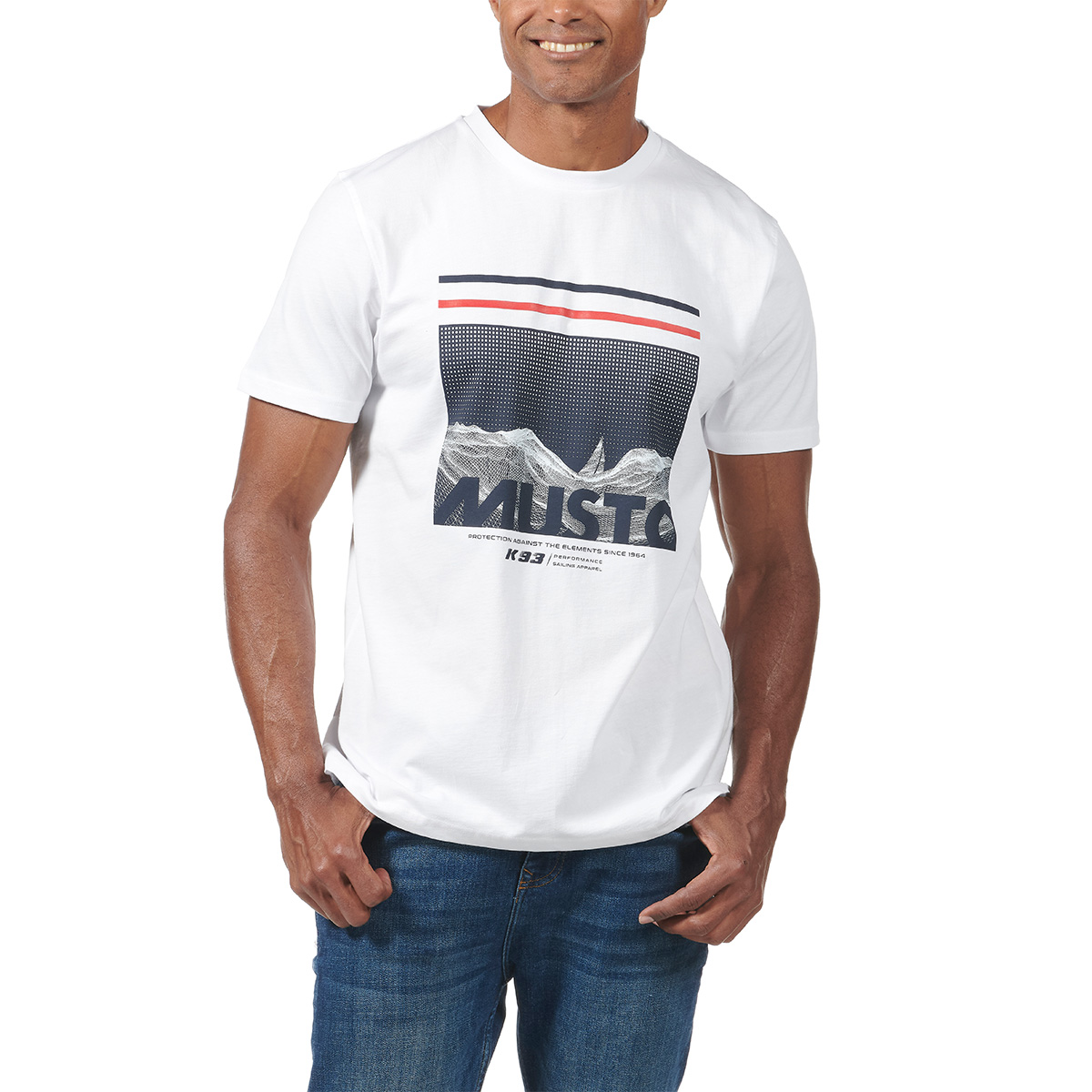 Musto Sardinia Graphic Short Sleeve Tee - White