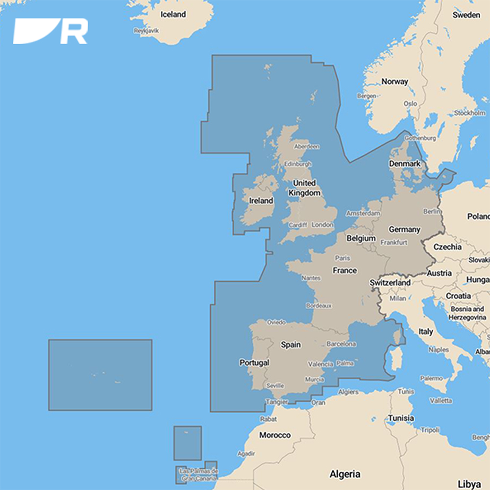 Raymarine Lighthouse Chart - West Europe