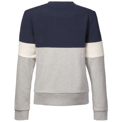 Musto Women's Marina Tri Colour Sweater - Grey Melange / Navy