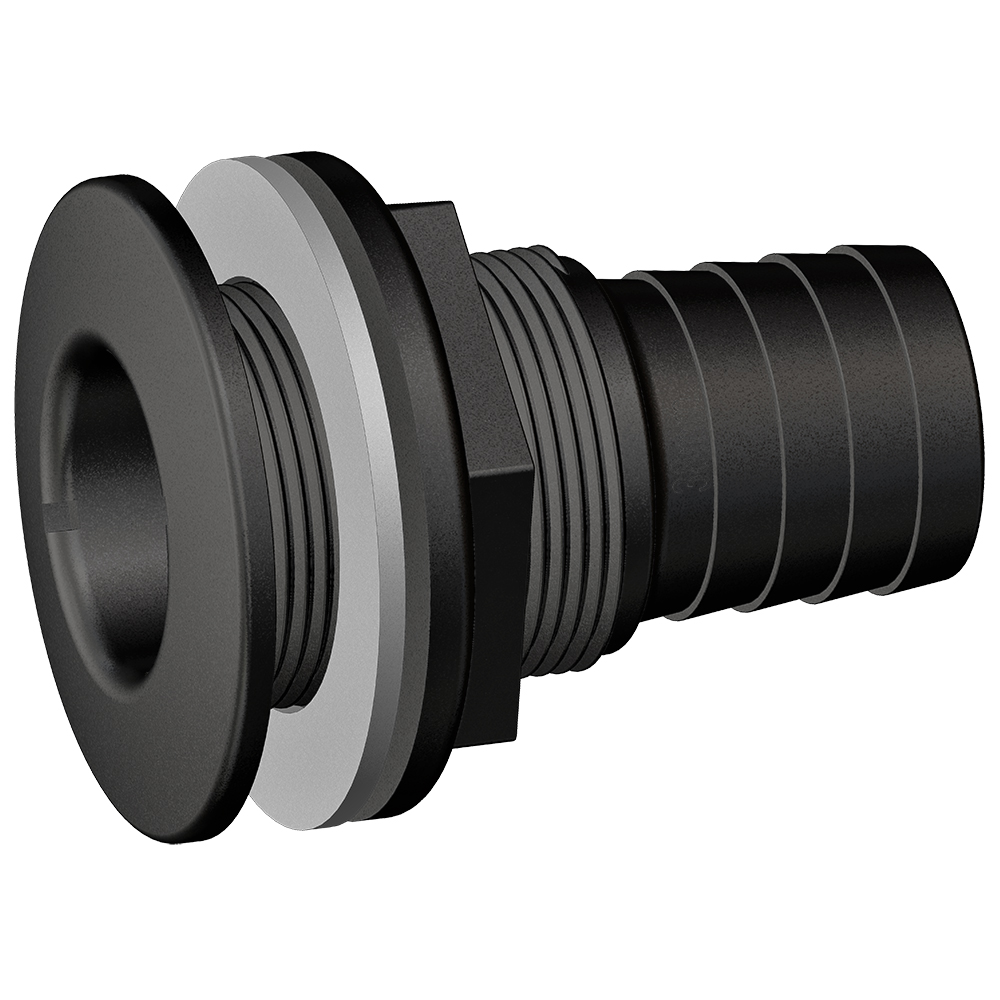 TruDesign Skin Fitting with Hose Tail BSP - Black