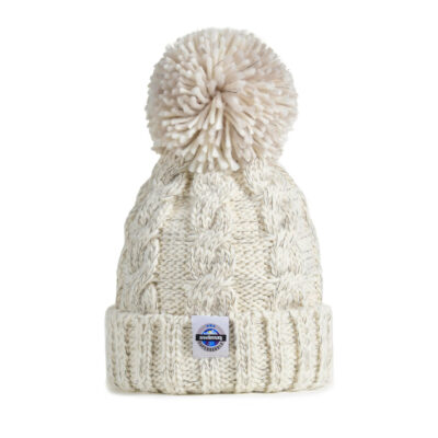 Swimzi Super Bobble Beanie Hat - Cable Oatmeal