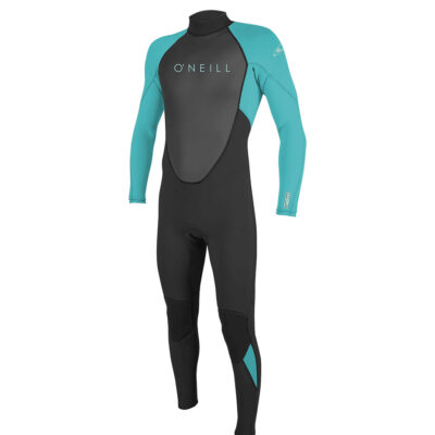 O'Neill Youth Reactor-2 3/2mm Back Zip Full Wetsuit - Aqua/Black