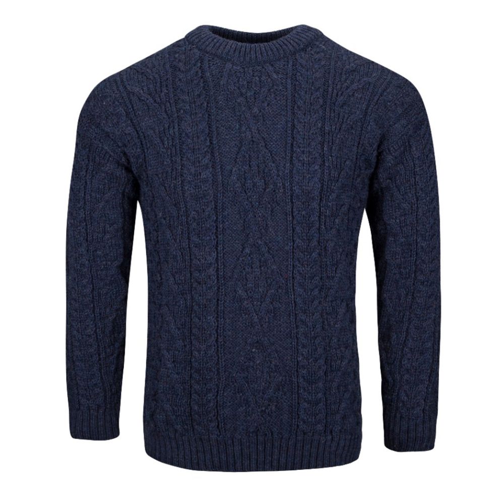 Classic Aran Jumper - Denim