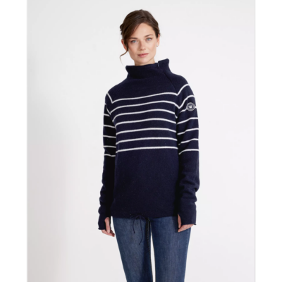 Holebrook Martina WP Ladies Windproof Sweater - Navy/Off White