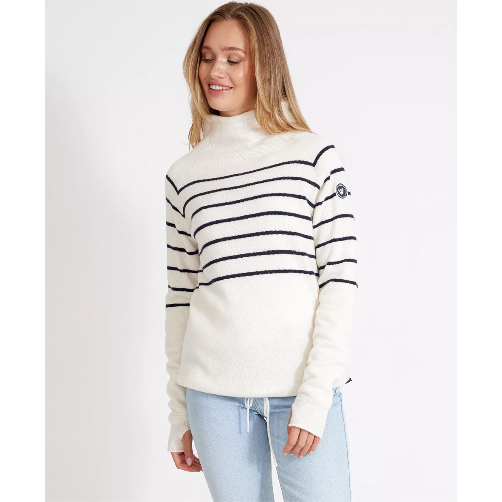 Holebrook Martina WP Ladies Windproof Sweater - Off White/Navy