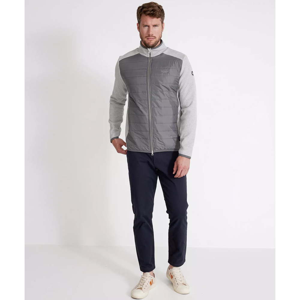 Holebrook Peder Full Zip Jacket - Light Grey Mel