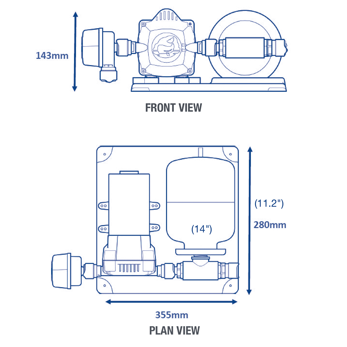 Whale Accumulator Pump and 2 Litre Tank Kit - Image