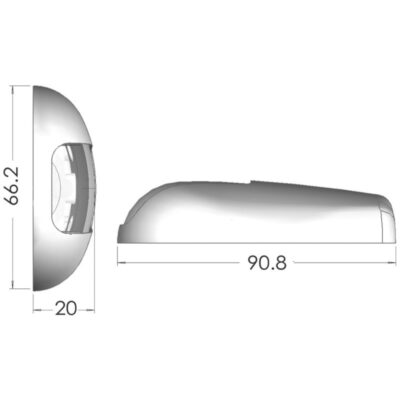 Osculati Sea-Dog LED Navigation Light Left/Port Bulkhead - Image