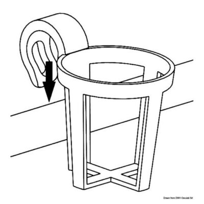 Osculati Universal Glass Holder for SnapiIn Mounting on Pulpits And Handrails - Image