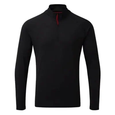 Gill UV Tec Long Sleeve Zip T-Shirt - Black