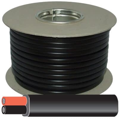 OceanFlex 2 Core Flat Tinned Cable - Black