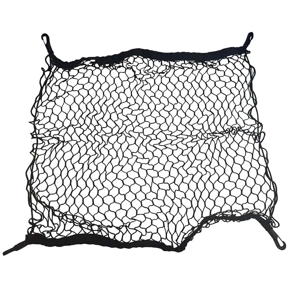 Elasticated Cargo Net 1029mm x 902mm with 4x Black Nylon Hooks - Image