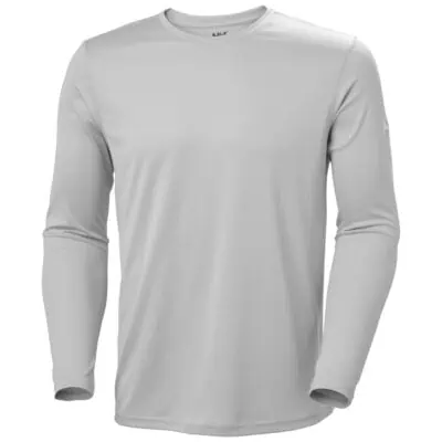 Helly Hansen Men's HH Tech Crew Long Sleeve T-Shirt 2.0 - Grey Fog
