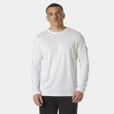Helly Hansen Men's HH Tech Crew Long Sleeve T-Shirt 2.0 - White