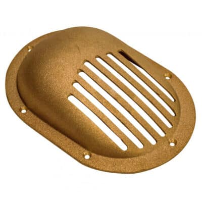 Groco Bronze Clam Shell Style Hull Strainer with Mount Ring - Image