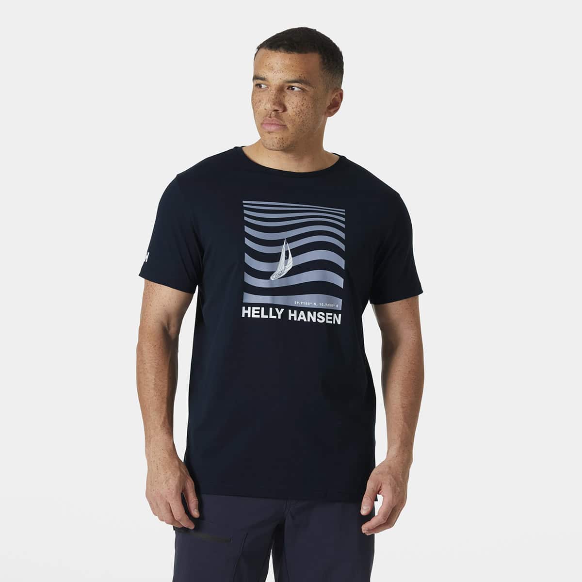Pánské Triko HELLY HANSEN 34222 949 SHORELINE T-SHIRT 2.0 949 GREY Melange Z25292