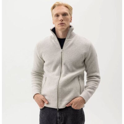 Holebrook Mans Zip WP Windproof Sweater - Light Grey Mel (923)