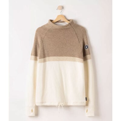 Holebrook Martina WP Ladies Windproof Sweater - Khaki/Off White