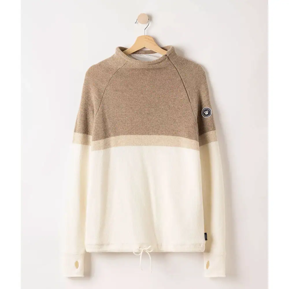 Holebrook Martina WP Ladies Windproof Sweater - Khaki/Off White