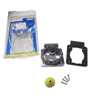 Hubbell Phone/TV Combined Shore Inlet - Round SST - HBLPHTVSS - Image