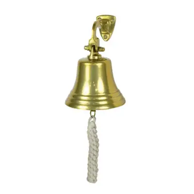 Nauitcalia Aluminium Bell with Lanyard, Antique Brass Finish - Antique Brass Finish