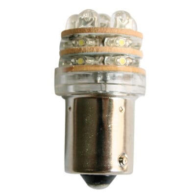 AquaMarine Bulb, 12V, T18 BA15S, 18 LEDs - Image