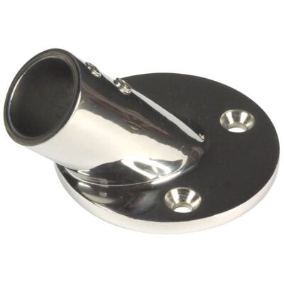 AquaMarine Rail Fittings Round Base Stainless Steel - 30°