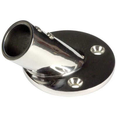 AquaMarine Rail Fittings Round Base Stainless Steel - 45°