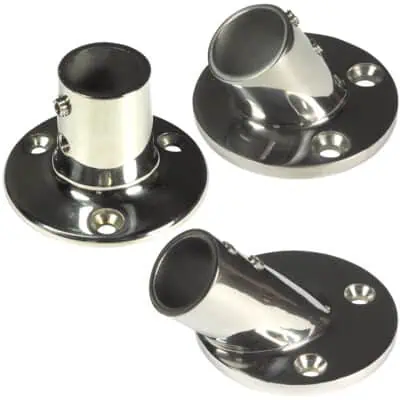 AquaMarine Rail Fittings Round Base Stainless Steel - Image