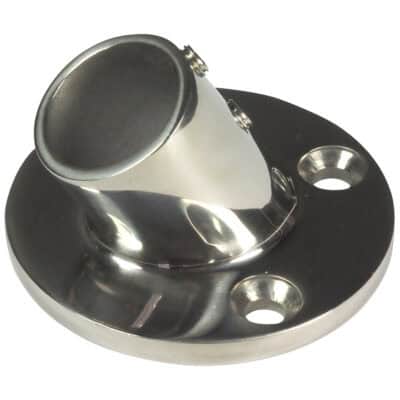 AquaMarine Rail Fittings Round Base Stainless Steel - 60°