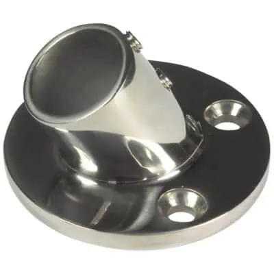 AquaMarine Rail Fittings Round Base Stainless Steel - 60°