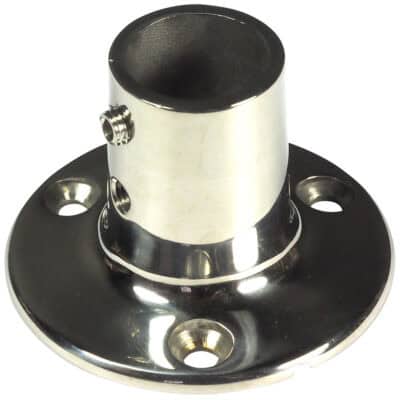 AquaMarine Rail Fittings Round Base Stainless Steel - 90°