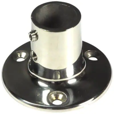 AquaMarine Rail Fittings Round Base Stainless Steel - 90°