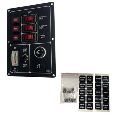 AquaMarine Switch Panels - Panel with Meter & Outer Plug