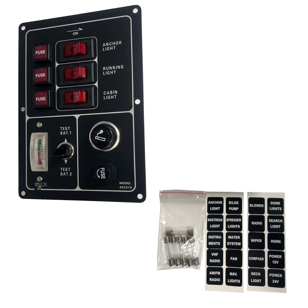 AquaMarine Switch Panels - Panel with Meter & Outer Plug