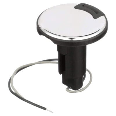Attwood Light Pole Base 2 Pin - Black with Stainless Steel Cover - Image