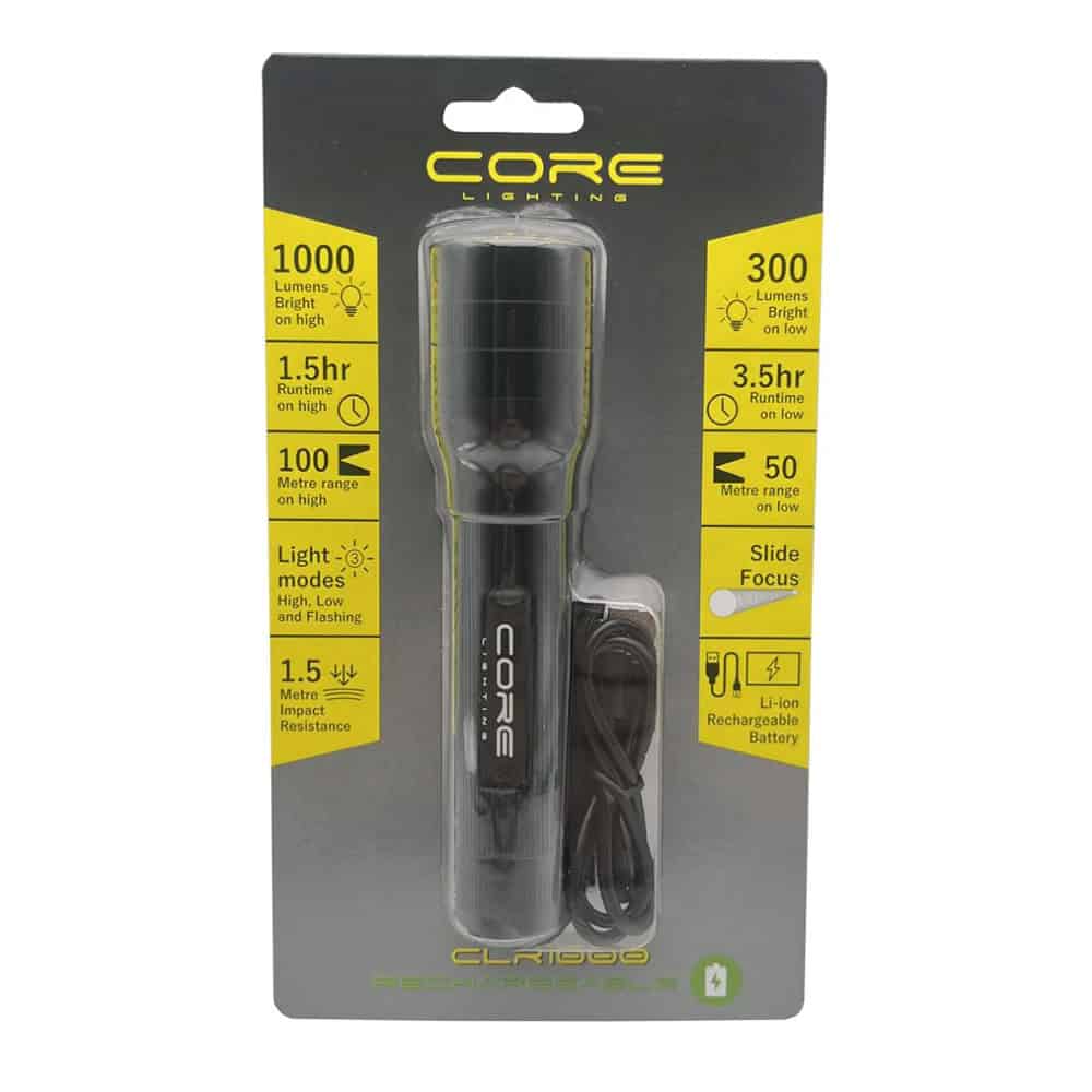 Core Rechargeable Focusing Torch, 1000 lumens - Image
