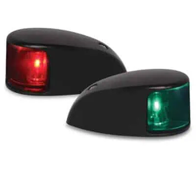 Hella Deck Mount Navigation Lamp LED Black Pair - Port/Starboard - Image