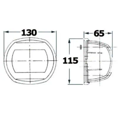 Osculati Maxi 20 112.5° Navigation Light - Starboard - 24V - Stainless Steel - Image